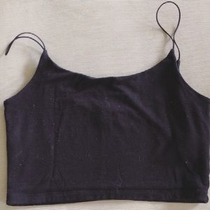 Aritzia, Wilfred Free, size Small, black cropped tank.